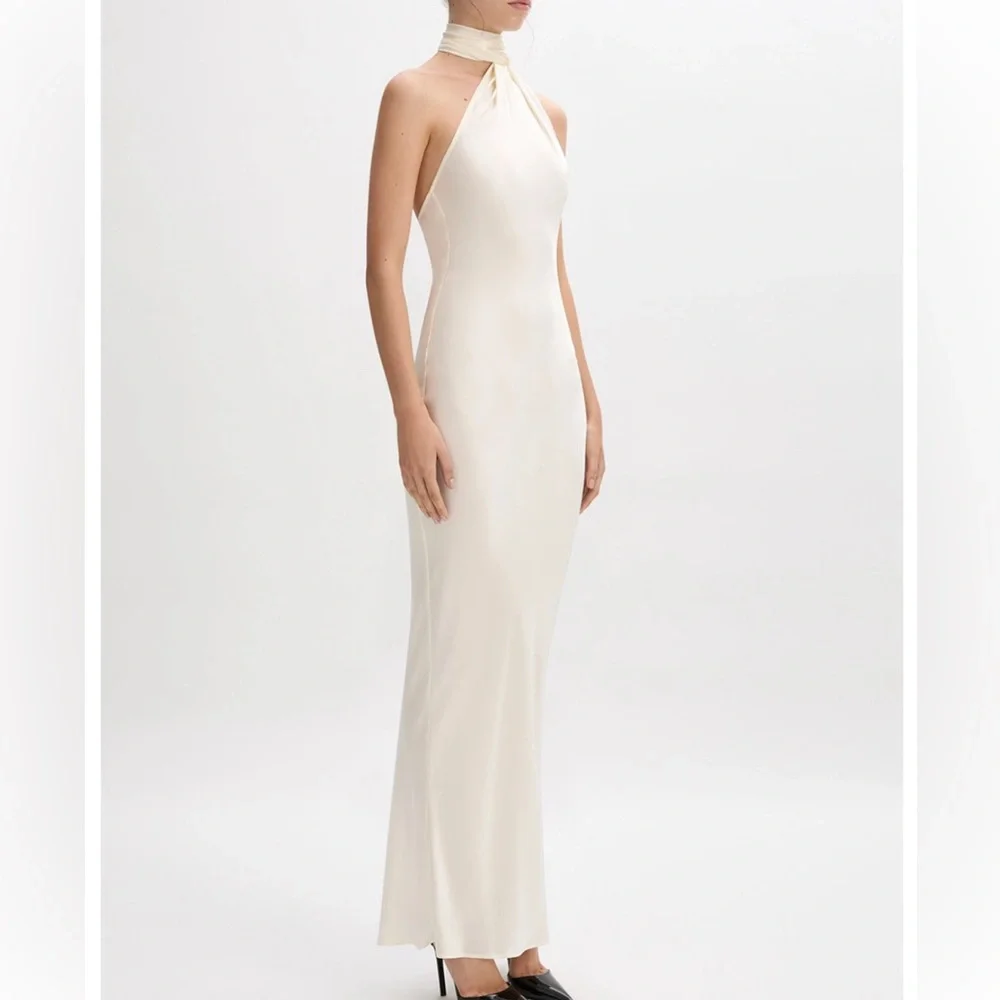 Beare Park Silk Satin Neck Tie Dress size 8 (us 4) - Picture 5 of 5